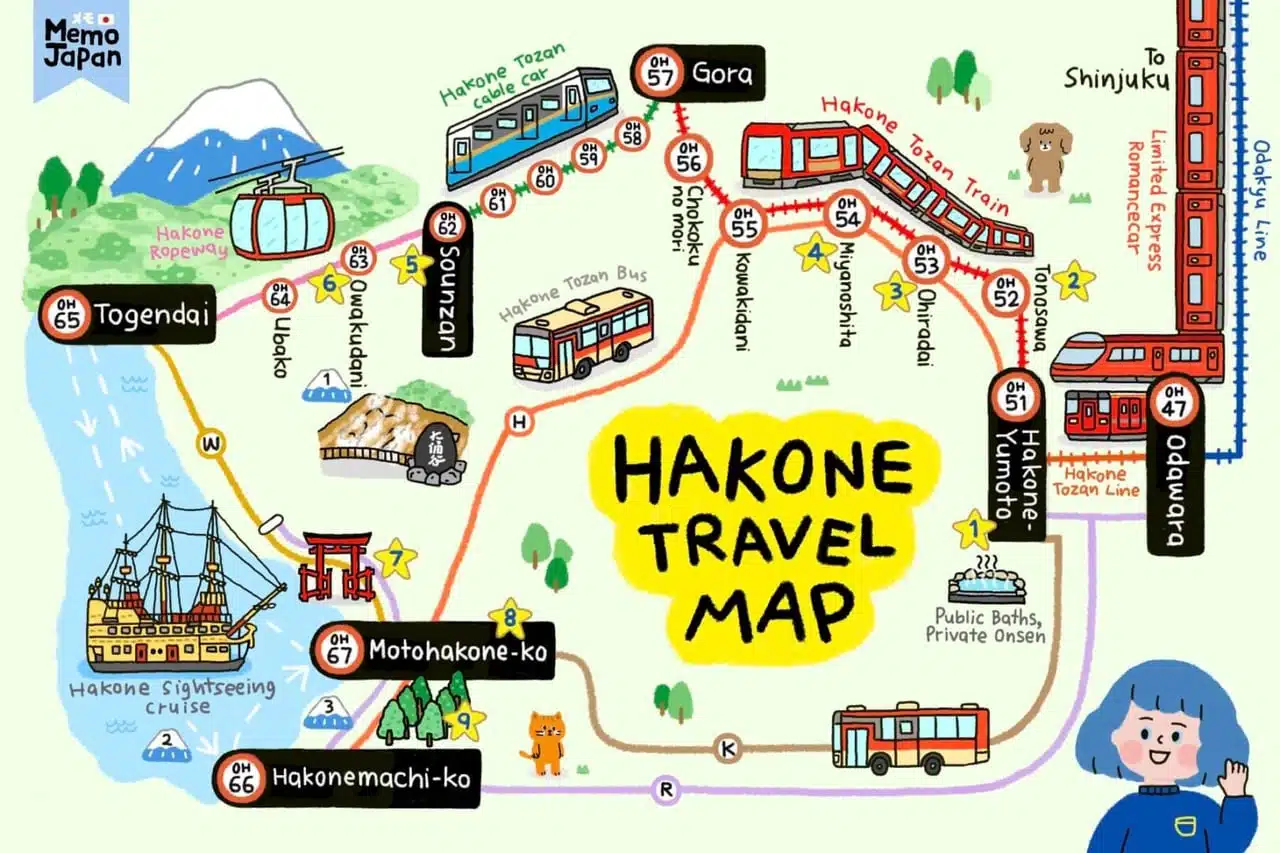 Hakone 1-Day Trip Map - Odakyu Railway｜Hop on the Odakyu ...