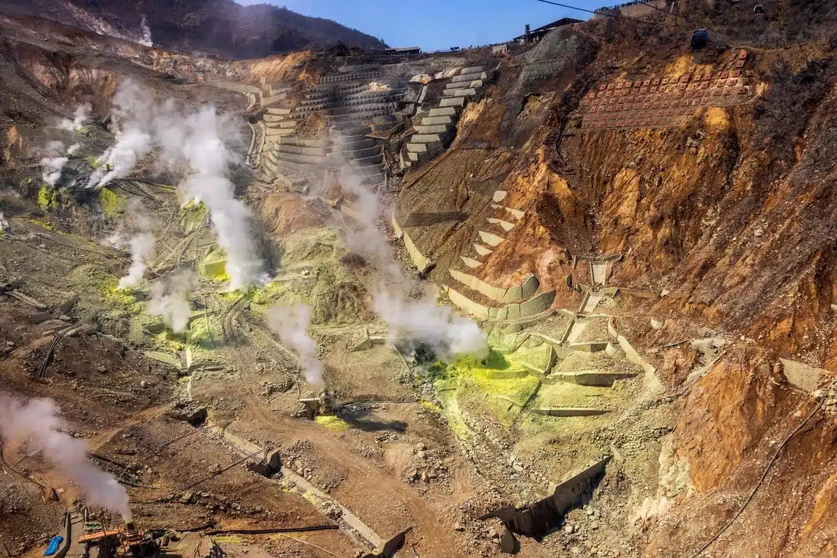 大涌谷：火山地貌的奇觀