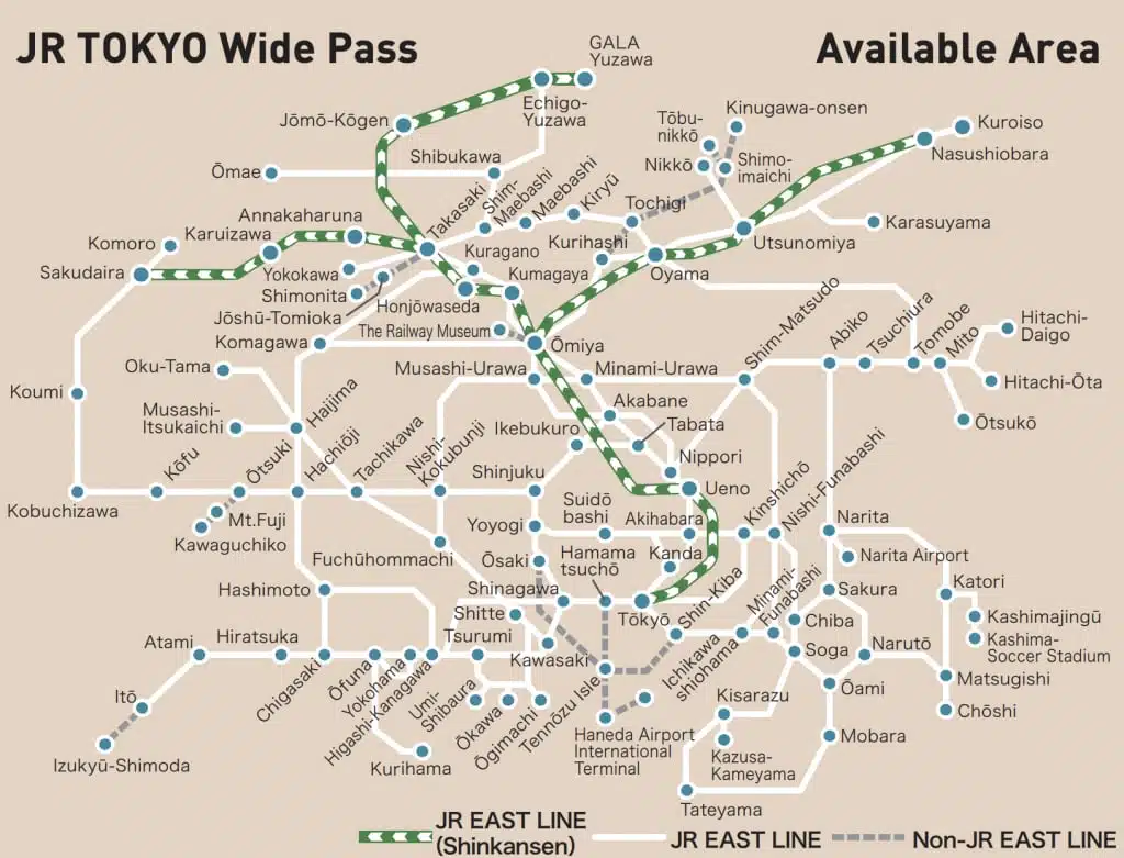 Japan Train Travel Tips- How to use Japan Rail Tokyo Wide Pass