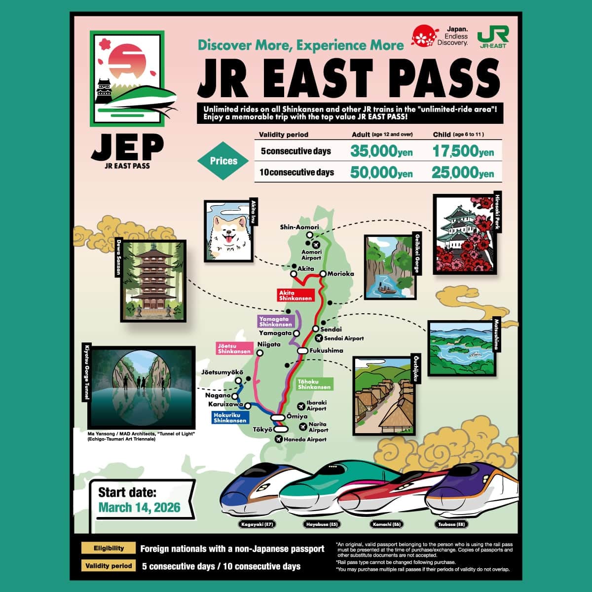 2026 JR Pass 東日本鐵路周遊券：新制全面解析、票價調整與預訂攻略