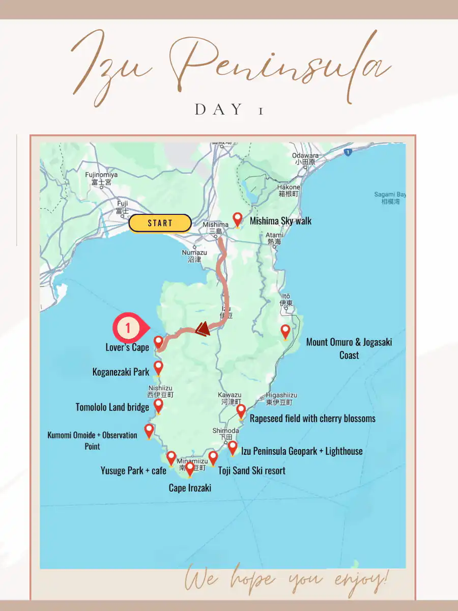 經典行程建議三：伊豆海岸風光與熱海溫泉度假