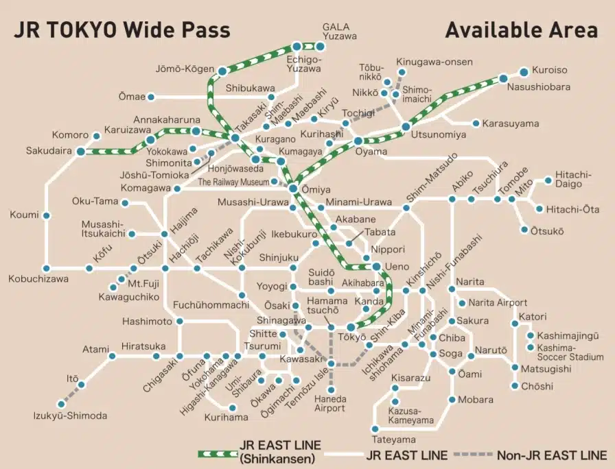 JR Tokyo Wide Pass: What it Covers, Cost, & How to Use
