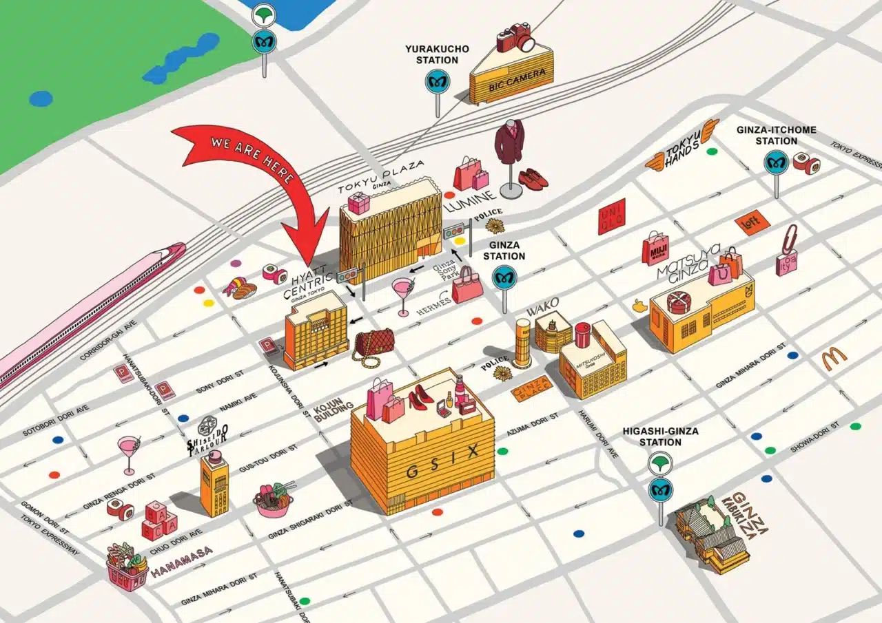 Ginza, Tokyo Map — Peita Blythe