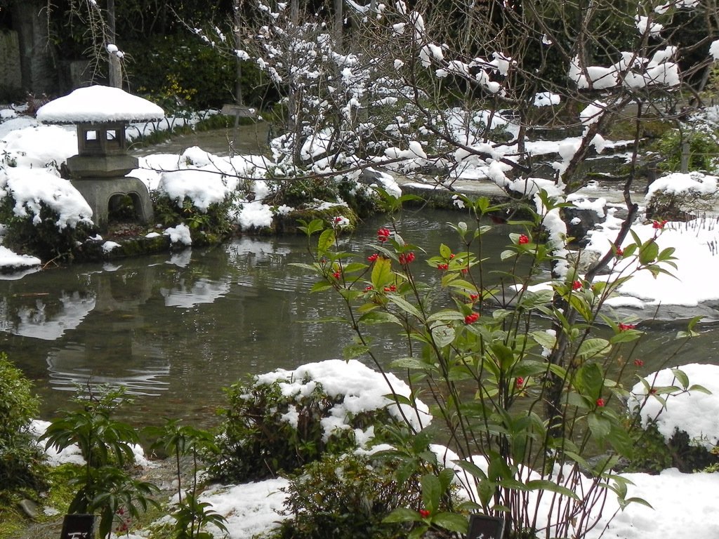 神苑紅葉與冬季雪景