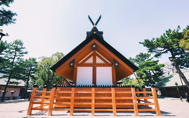 住吉大社第一本宮的住吉造社殿
