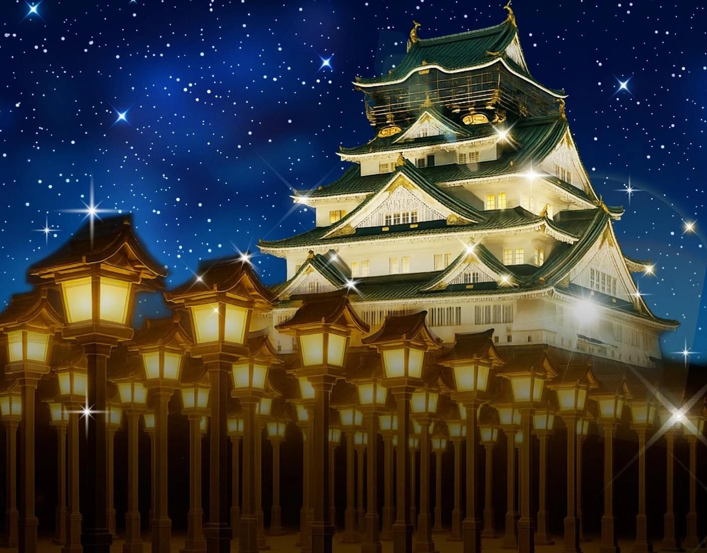 大阪城公園夜間點燈與天守閣夜間開放特別展