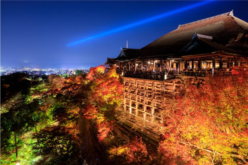 永觀堂夜楓點燈特別參拜:京都夜楓代表作,楓紅倒映放生池美景
