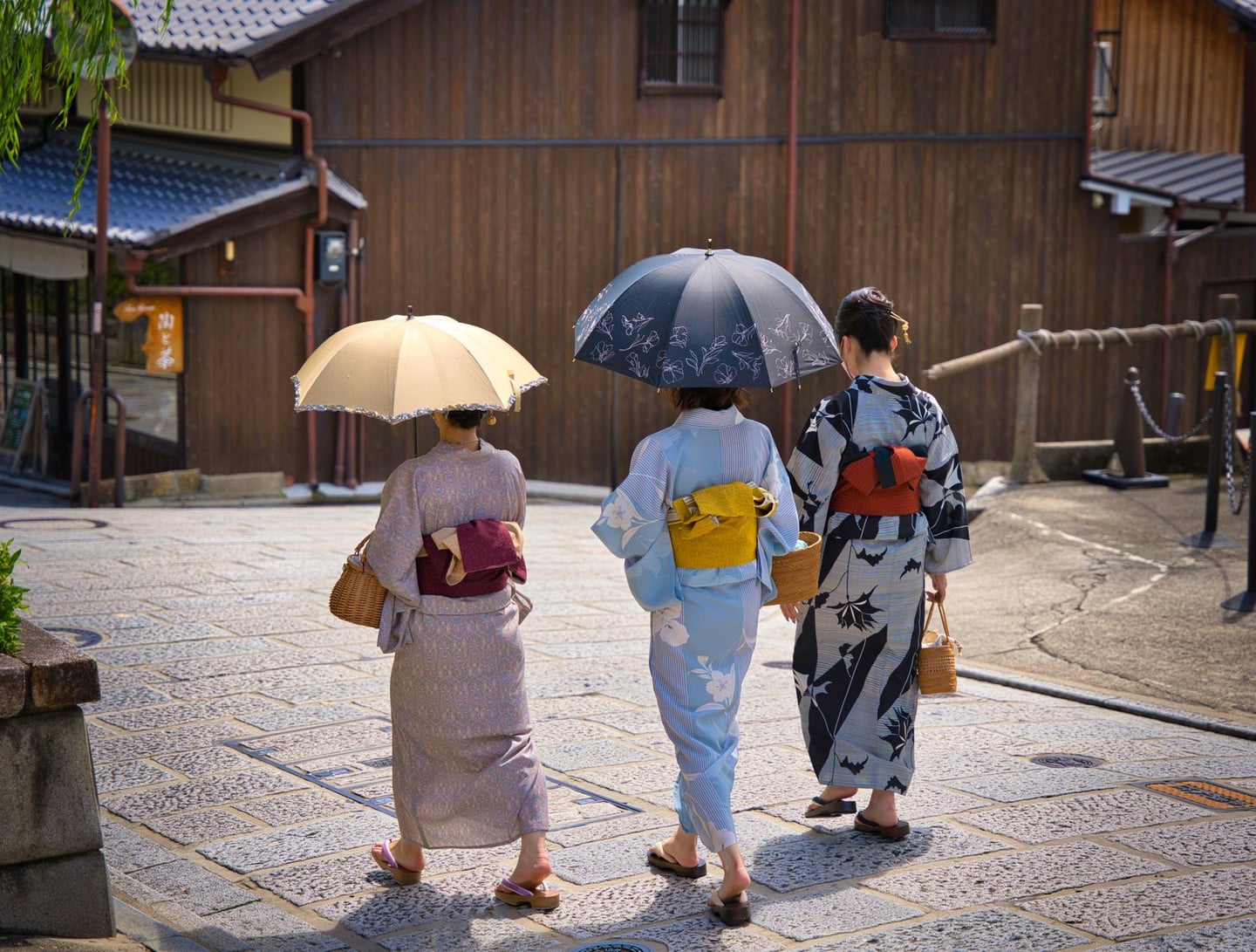 穿著租借和服漫步清水寺周邊街道