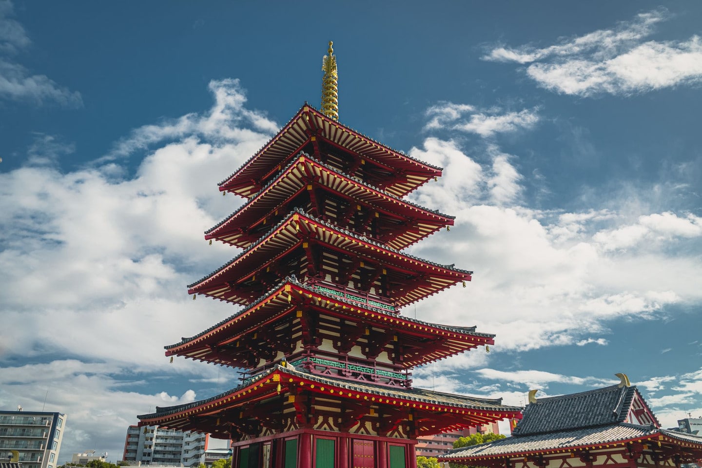 四天王寺五重塔,是前往參拜的地標