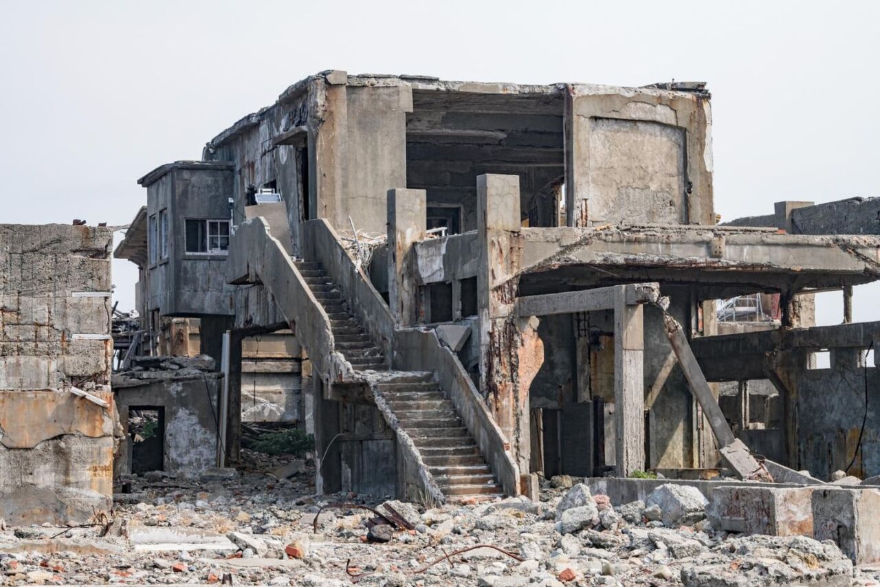 端島的鋼筋混凝土住宅遺構