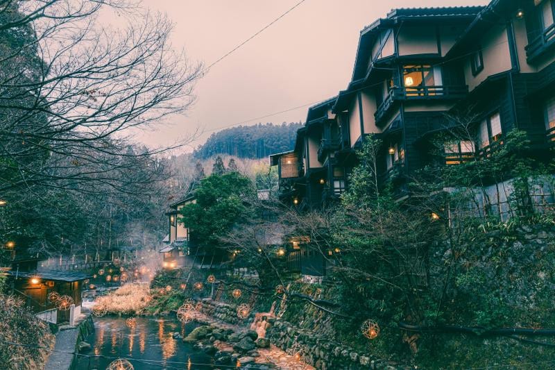 黑川溫泉的山路