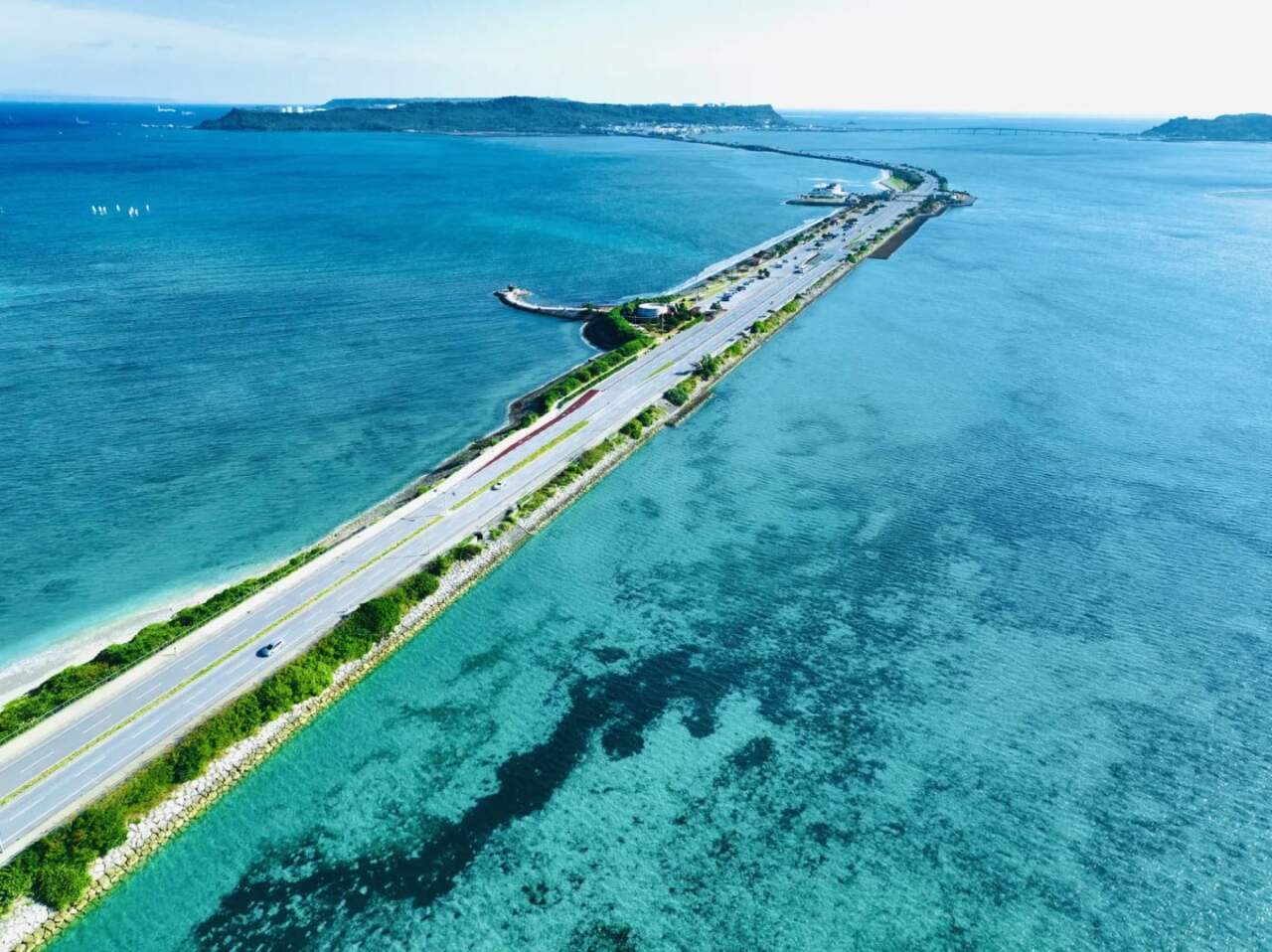 沖繩自駕：海中道路