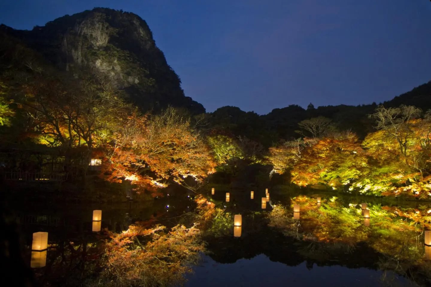 御船山樂園:全日本最大規模夜楓點燈