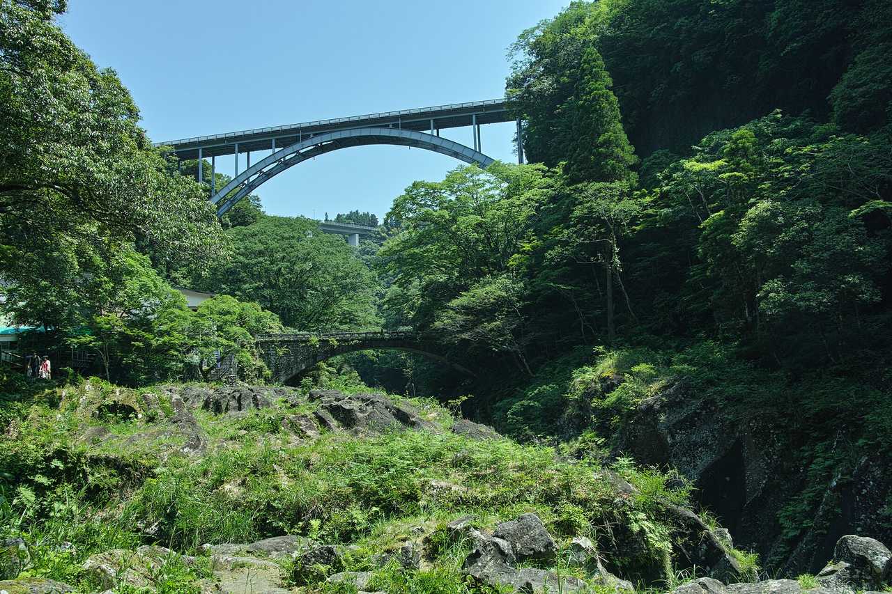 高千穗三橋:三個世代的橋同框