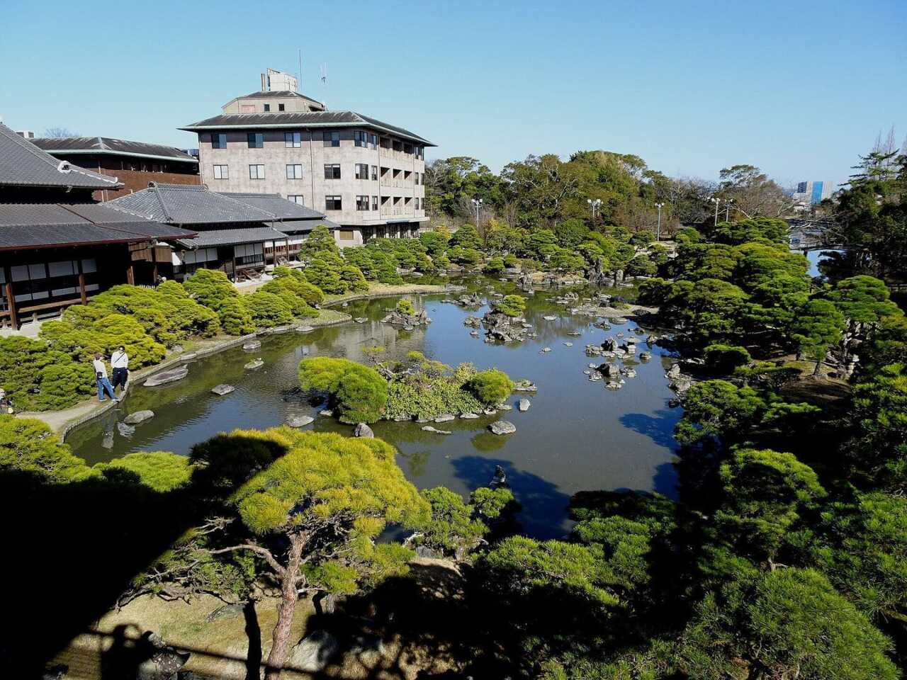 柳川藩主立花邸御花的國指定名勝庭園「松濤園」