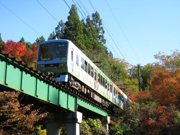 叡山電車楓葉隧道