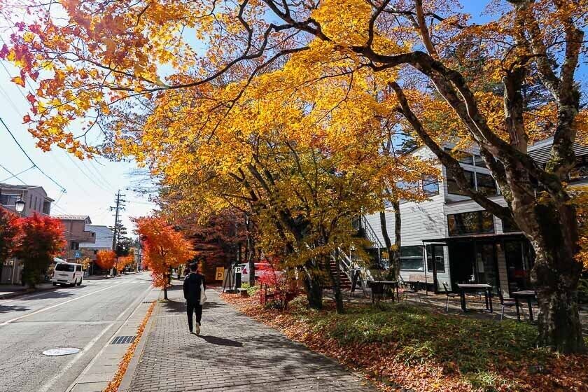 輕井澤秋季紅葉景色