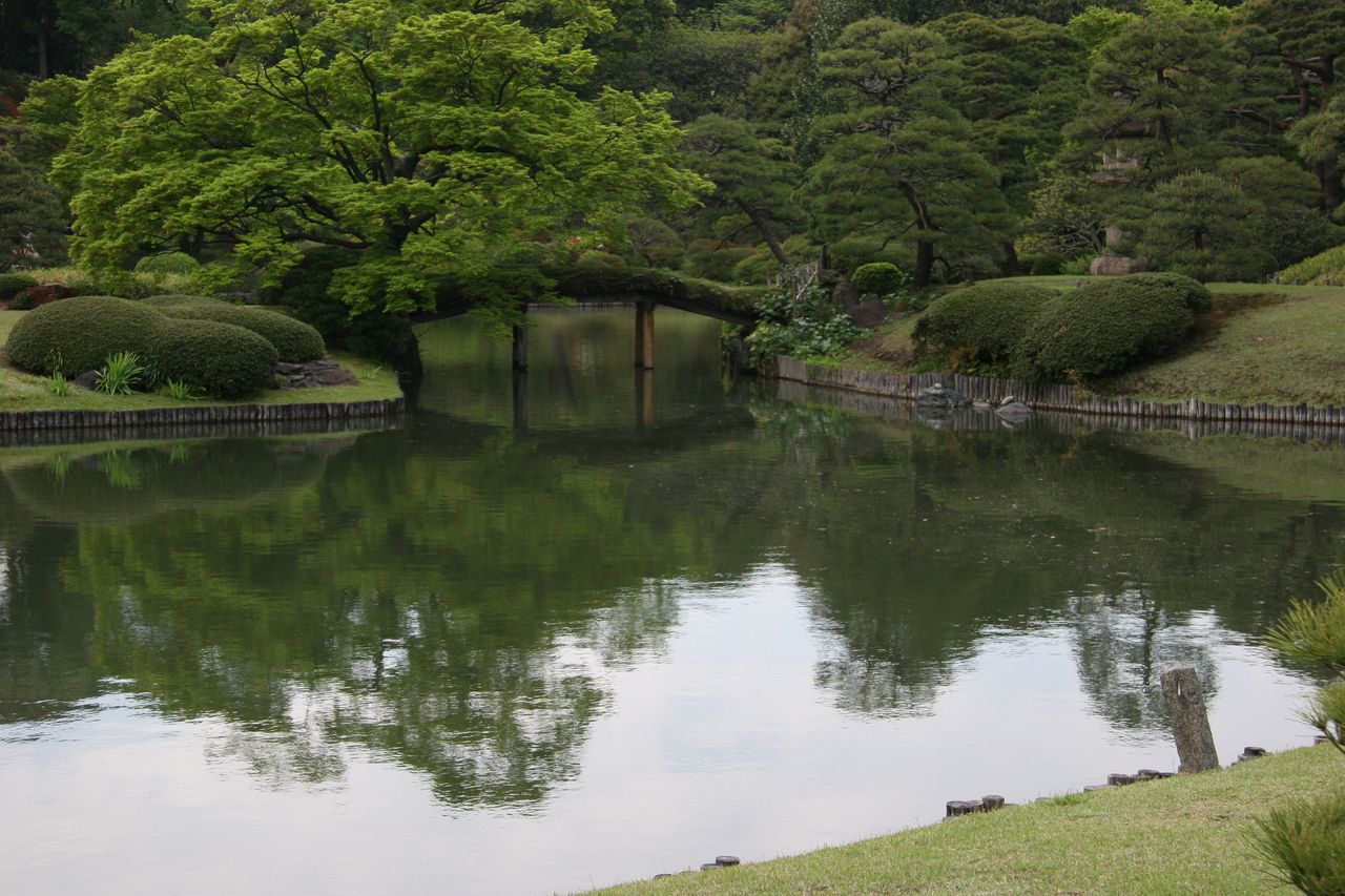 渡月橋與大泉水池