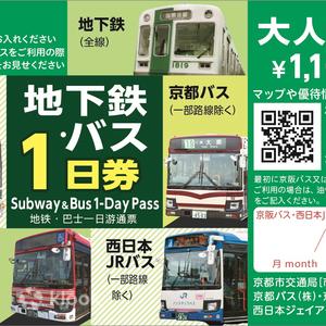 Kyoto Municipal Subway & Bus 1-Day Pass