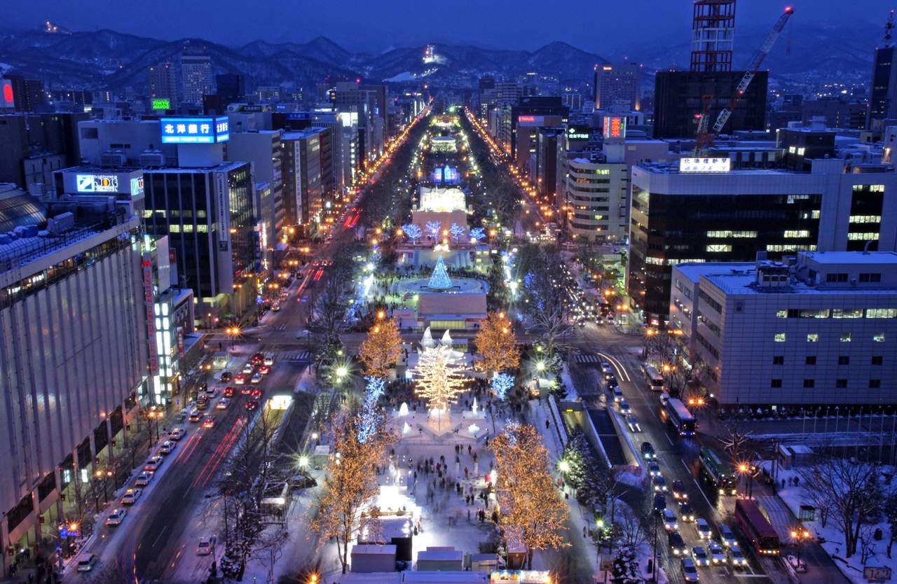 札幌雪祭大通會場夜景
