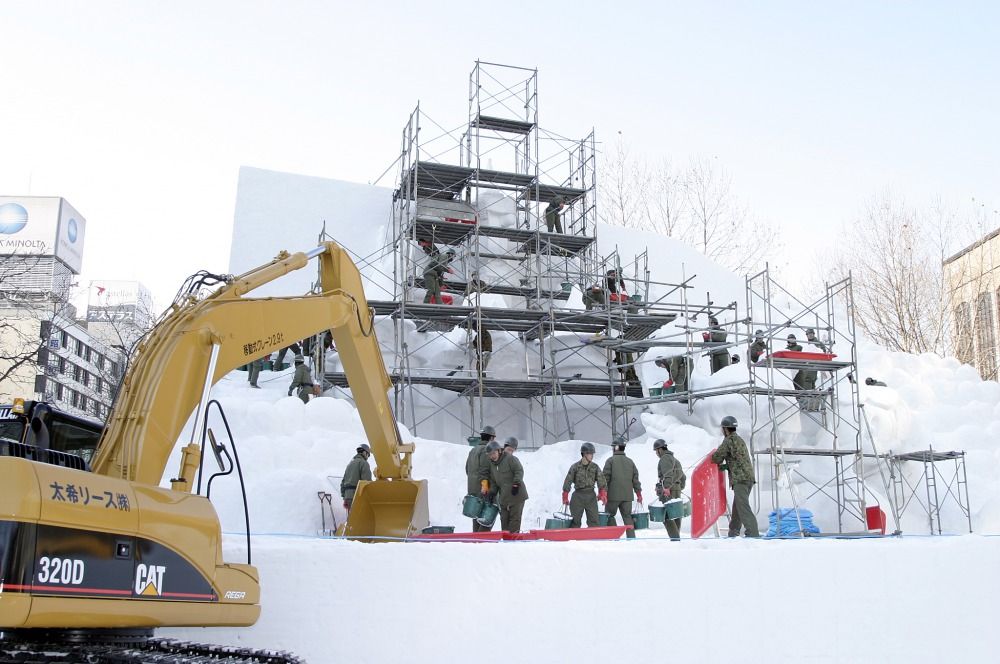 雪雕製作幕後